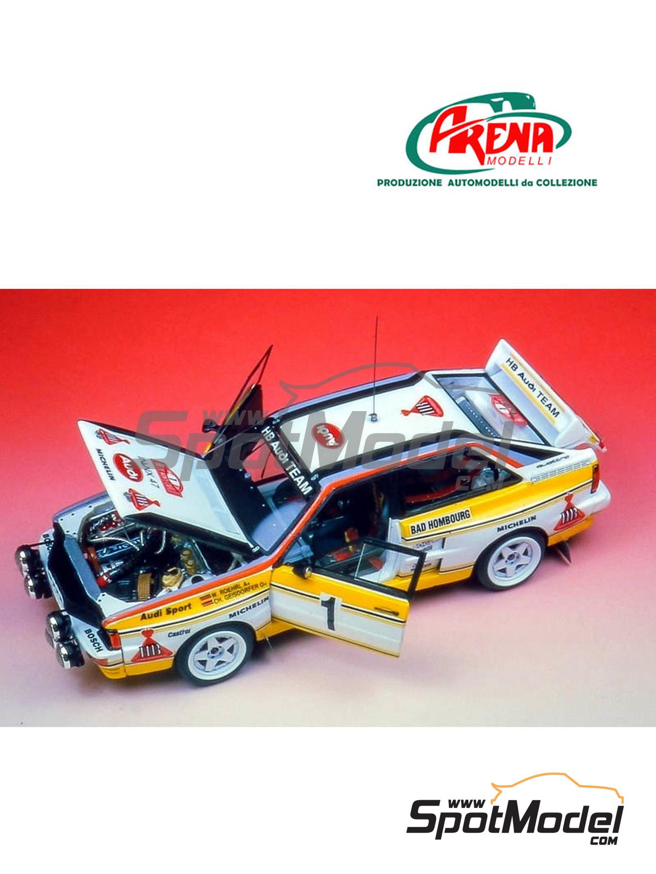 PROVENCE-Romu 1/43 AUDI QUATTRO S1 GR.B 1' S.R 85 & MC 86